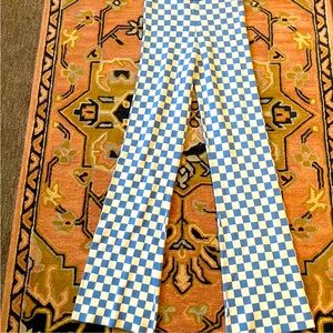 Blue checkered flair leggings💕